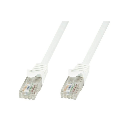 Kabel Krosowy Patchcord U/utp Cat6 0,5m Biały 100% Miedź